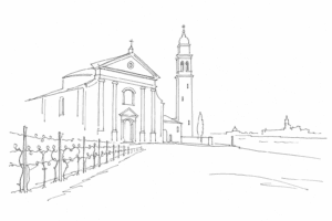 Profilo minimale di San Francesco della Vigna a Castello.