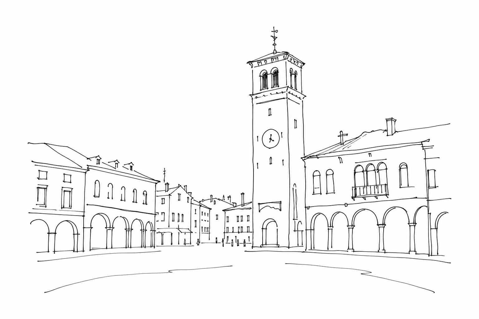 Mestre city center after Venice: Piazza Ferretto, porticoes and the return to the everyday city