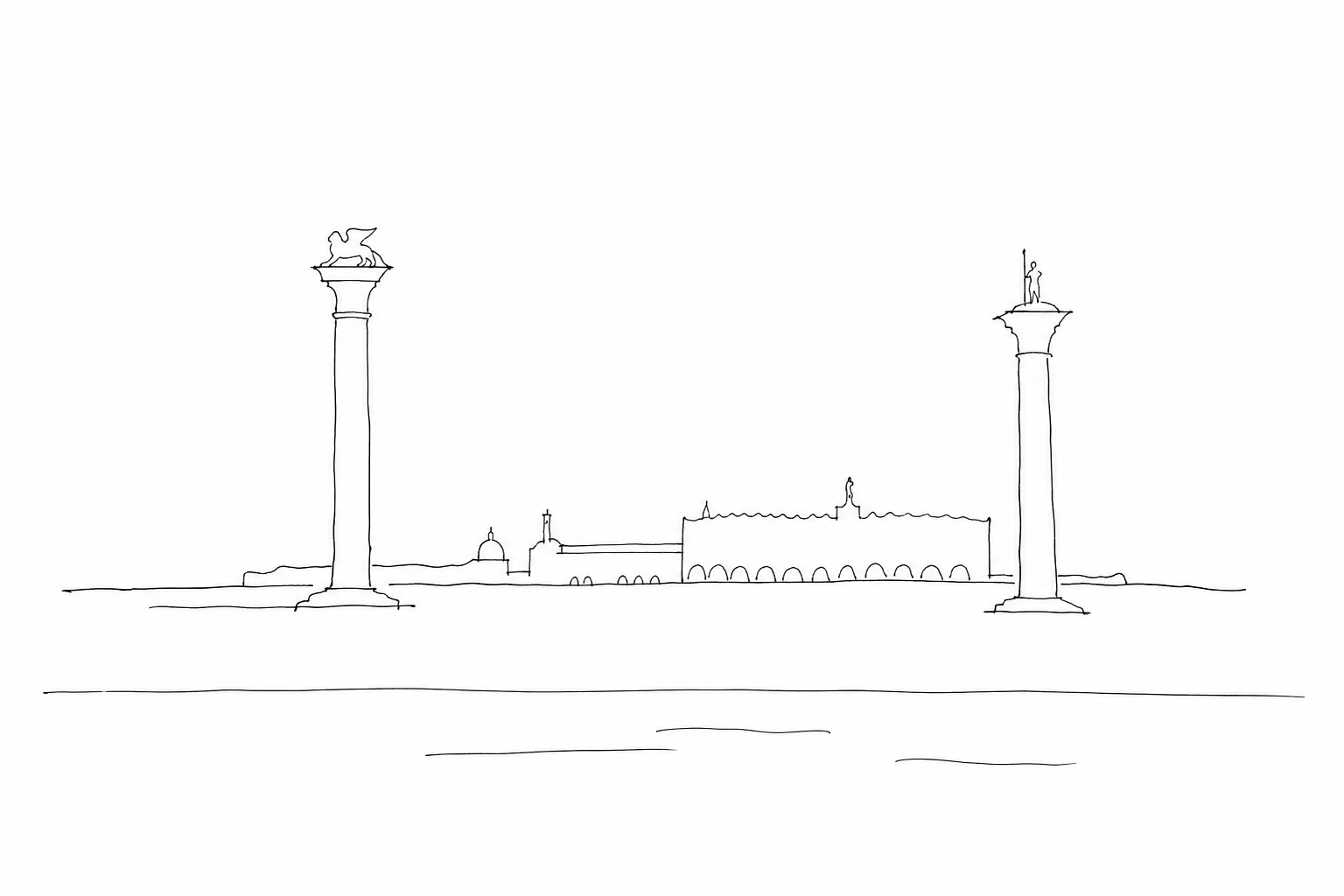 The Molo of San Marco: columns, departures and the maritime power of the Serenissima