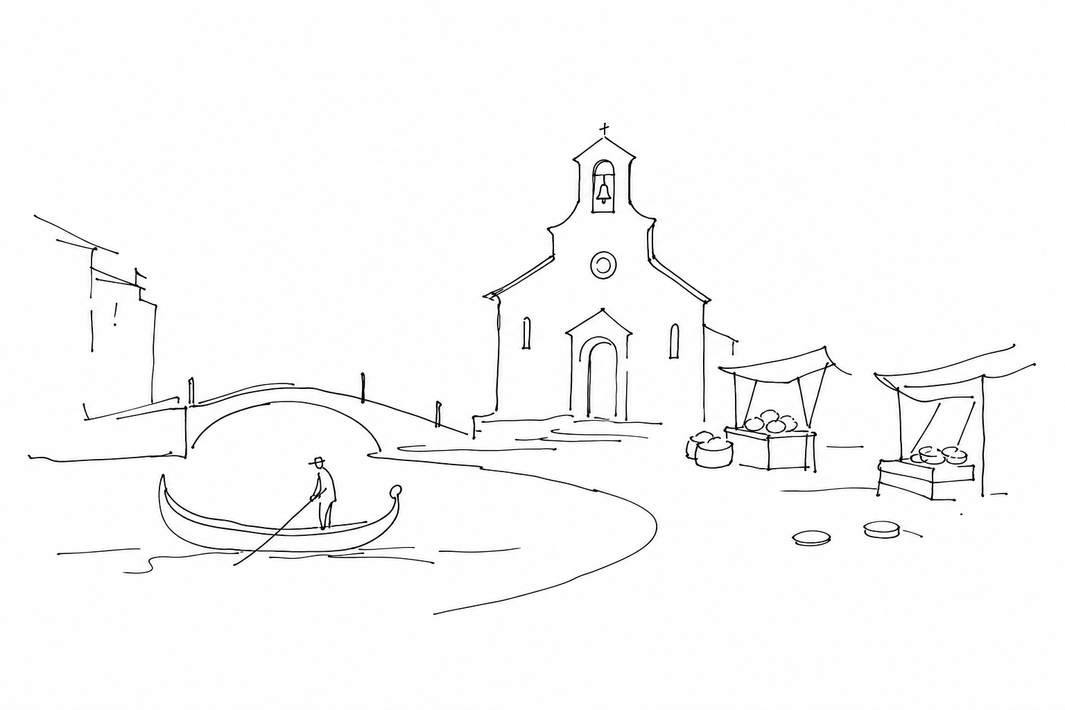 Illustration for San Giacomo di Rialto: la piccola chiesa che racconta il cuore commerciale della Venezia medievale