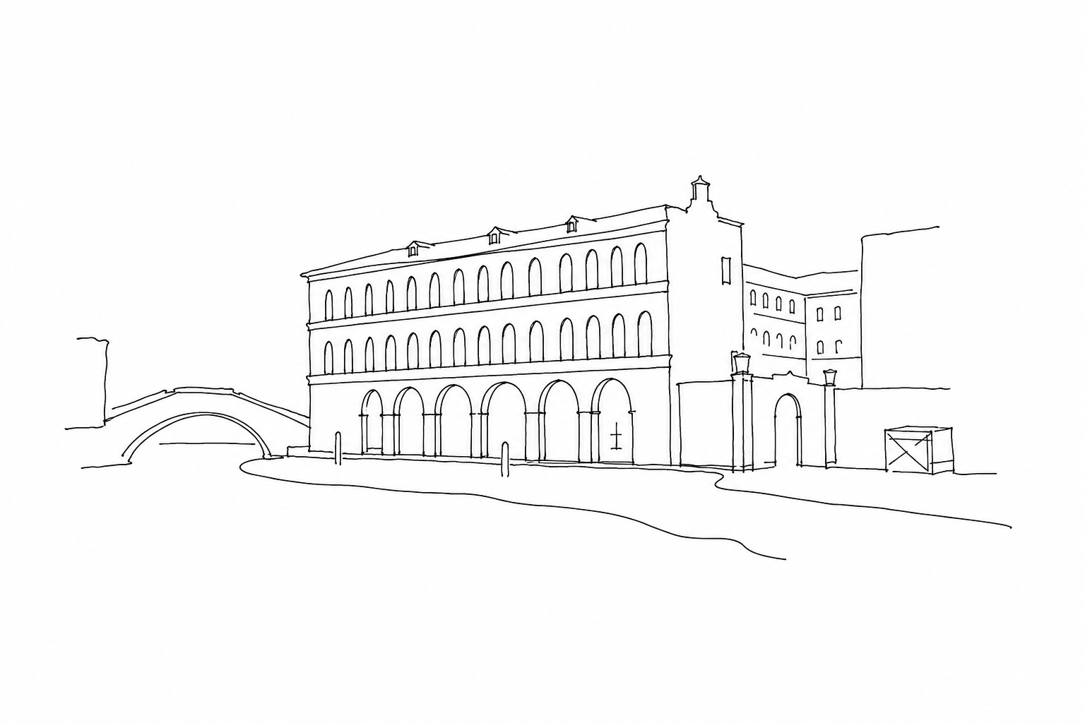 Illustration for Il Fondaco dei Tedeschi: da casa dei mercanti nordici a terrazza contemporanea su Rialto