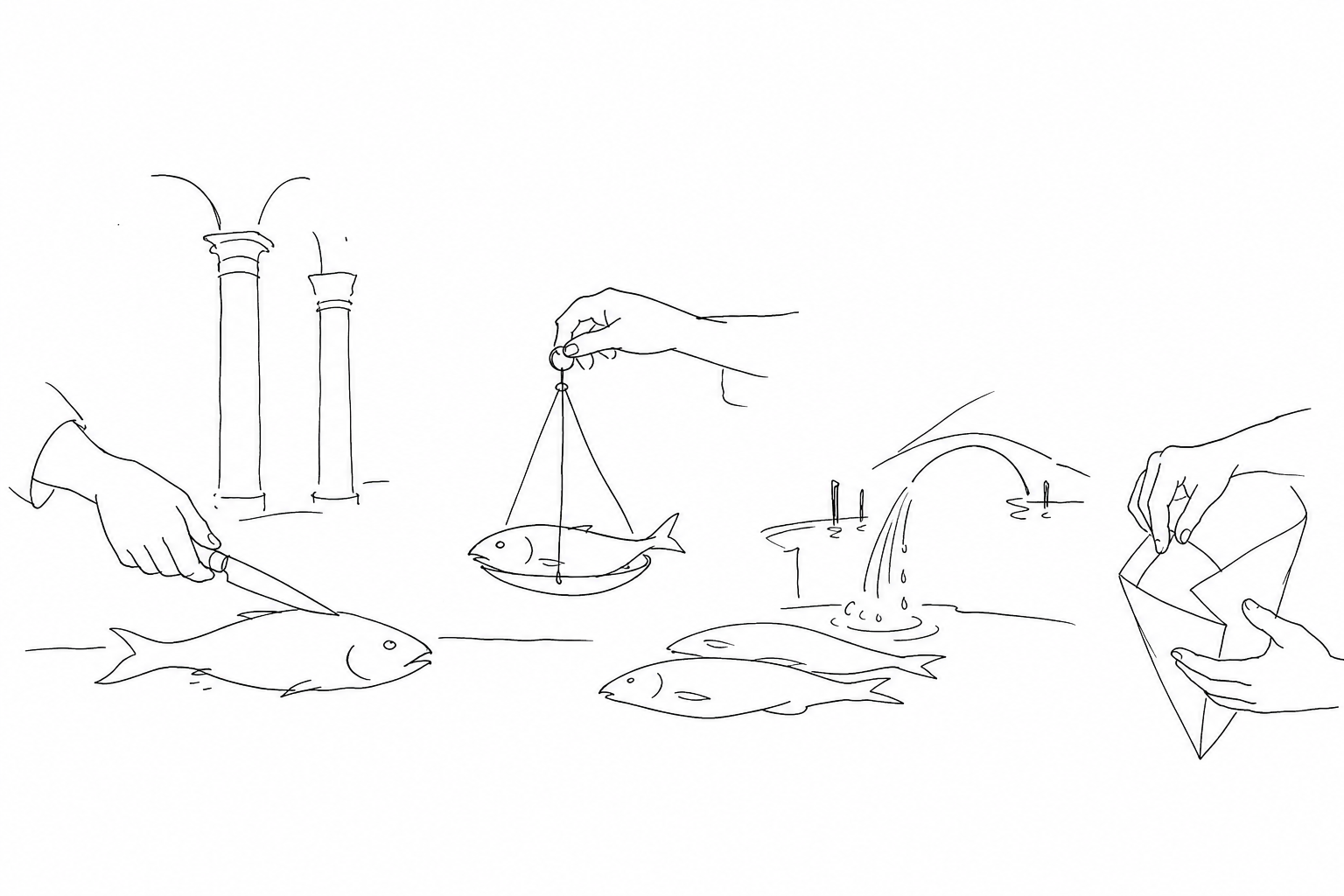 Illustration for La Pescheria di Rialto: come leggere banchi, colonne e dettagli di un mercato ancora vivo