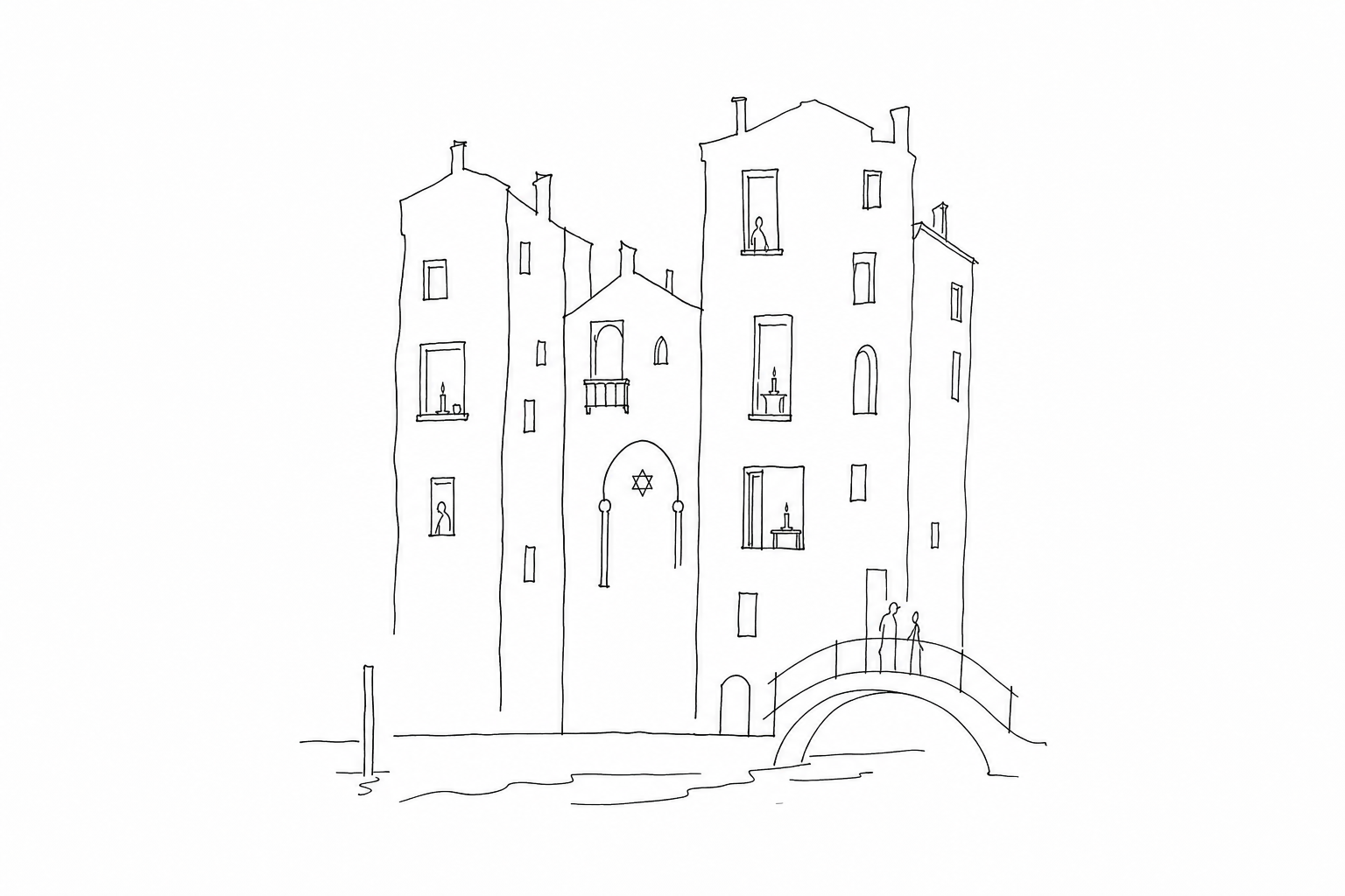 Illustration for Il Ghetto Novo: perché le case sono così alte e cosa raccontano della storia ebraica veneziana