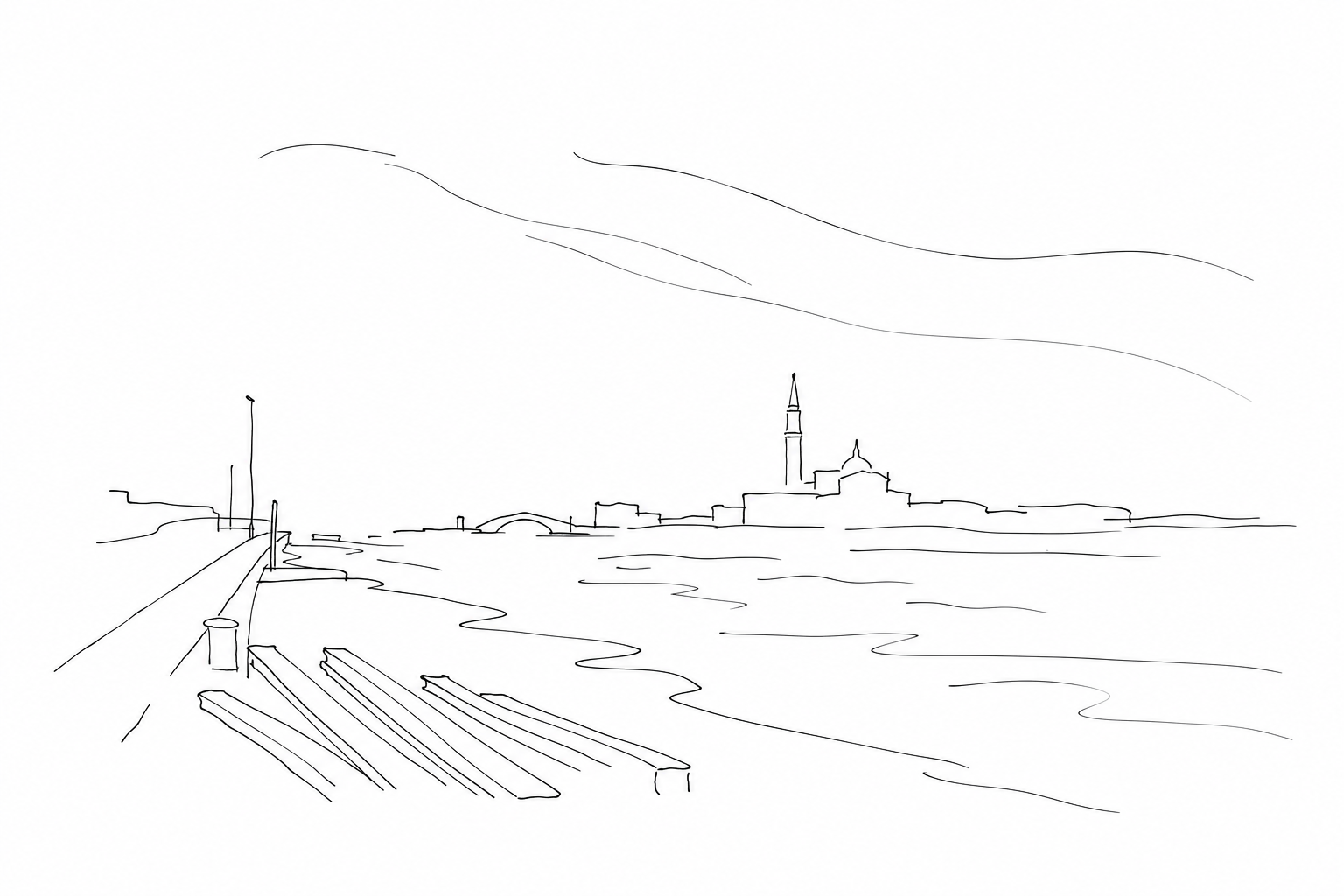 Illustration for Le Zattere: la passeggiata veneziana dove il sole racconta più dei monumenti