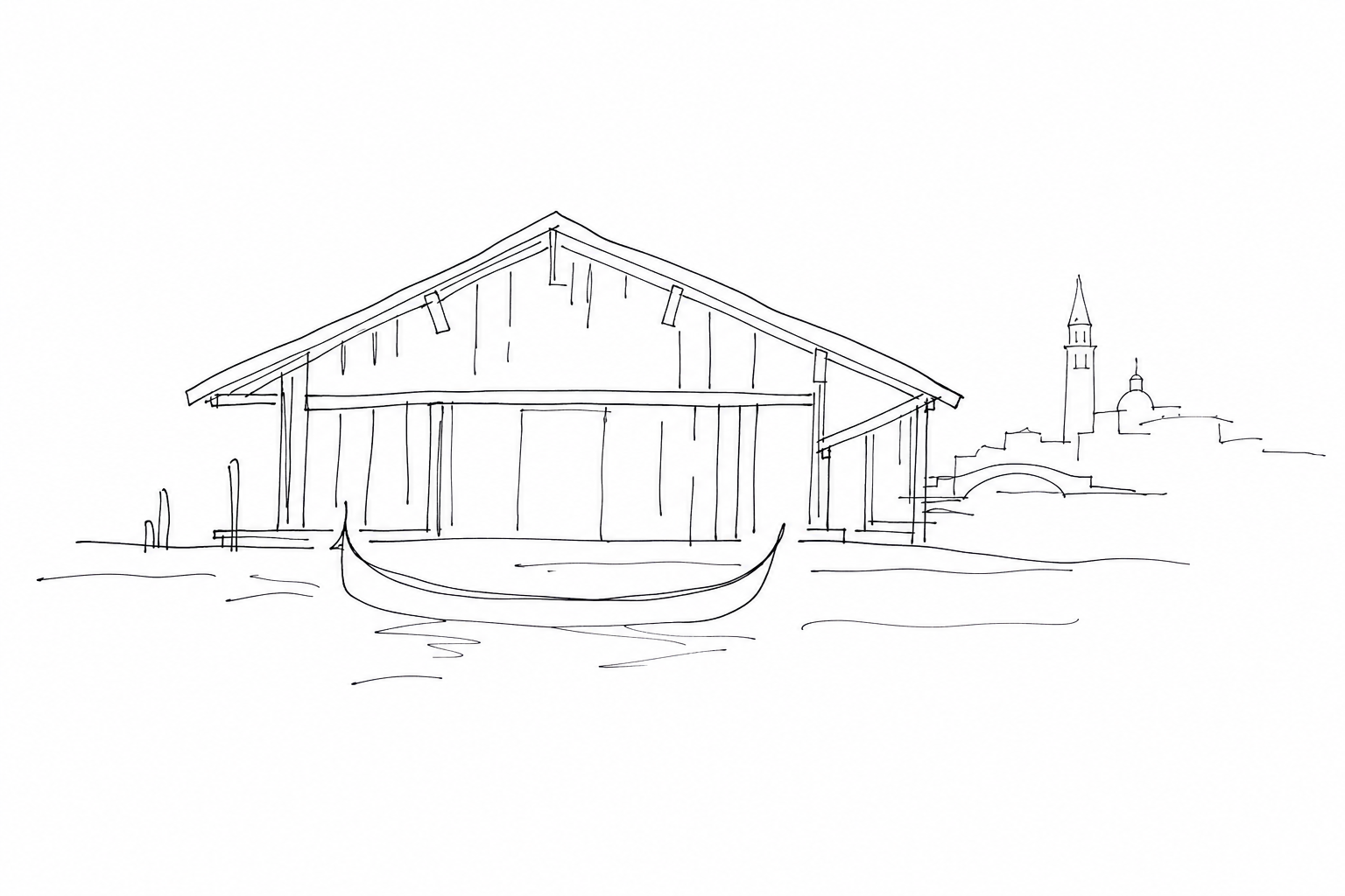 Illustration for Lo squero di San Trovaso: il cantiere delle gondole che sembra arrivare dal Cadore