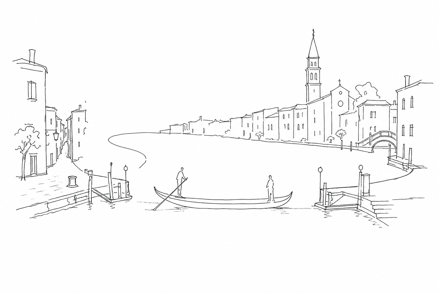Illustration for Traghetto da parada: attraversare il Canal Grande come fanno i veneziani