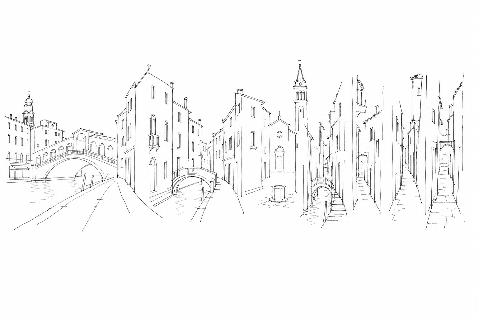 Illustration for Calle Varisco: cercare una delle calli più strette di Venezia senza trasformarla in trofeo