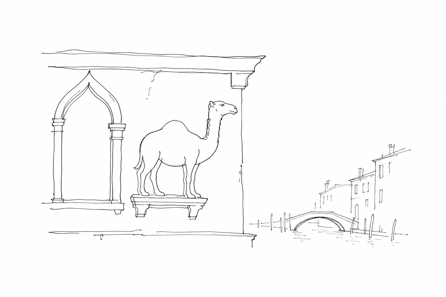 Illustration for Palazzo Mastelli e il cammello: un dettaglio orientale nel cuore di Cannaregio