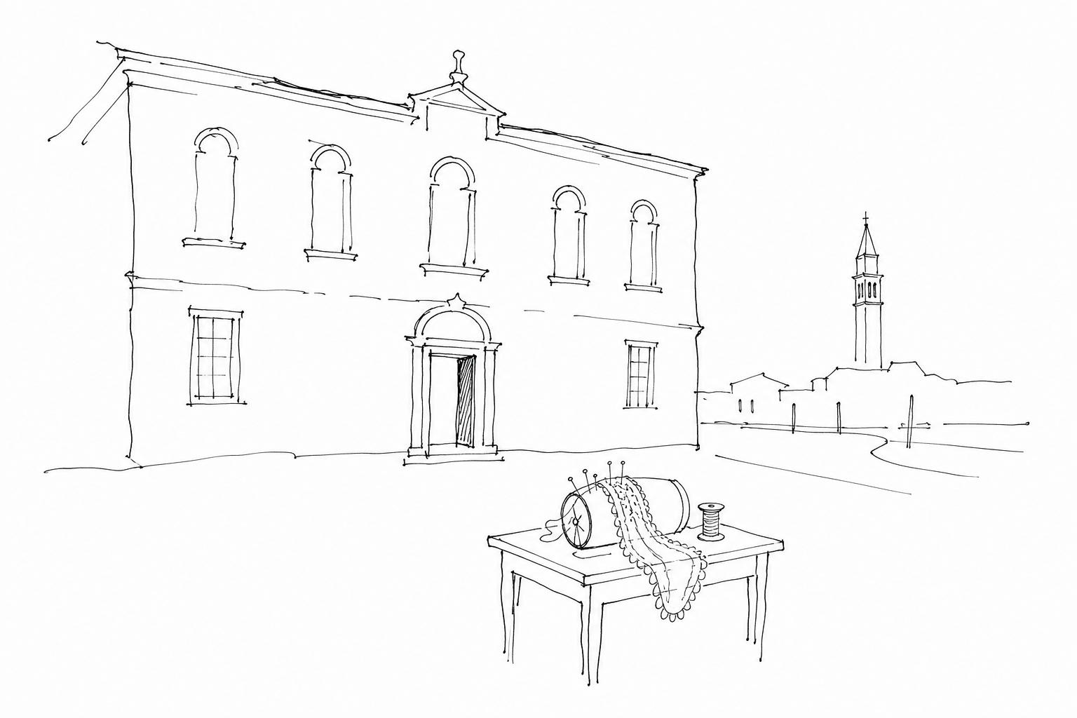 Illustration for The Burano Lace Museum: the slow art that photographs of the colorful houses do not tell
