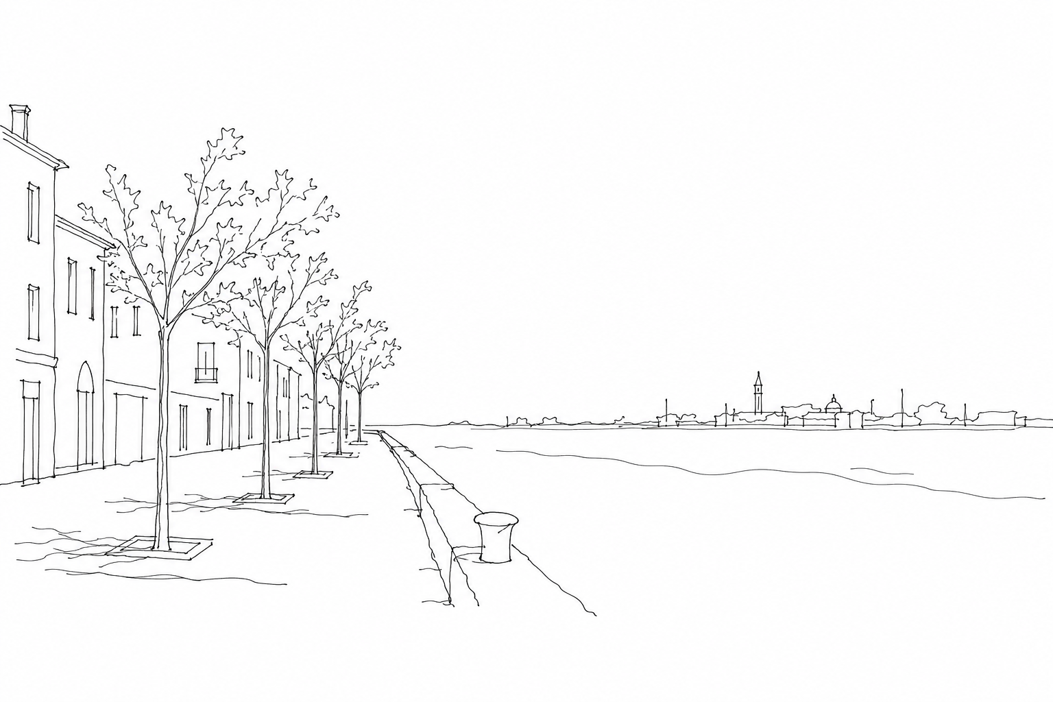 Illustration for Riva dei Sette Martiri: una passeggiata di Castello tra memoria, alberi e laguna aperta