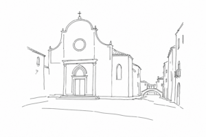 Disegno minimale di San Giovanni in Bragora a Castello