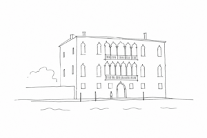 Profilo minimale di Palazzo Venier dei Leoni sul Canal Grande.