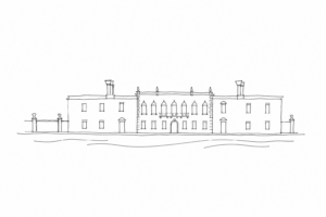 Profilo minimale di Palazzo Venier dei Leoni sul Canal Grande