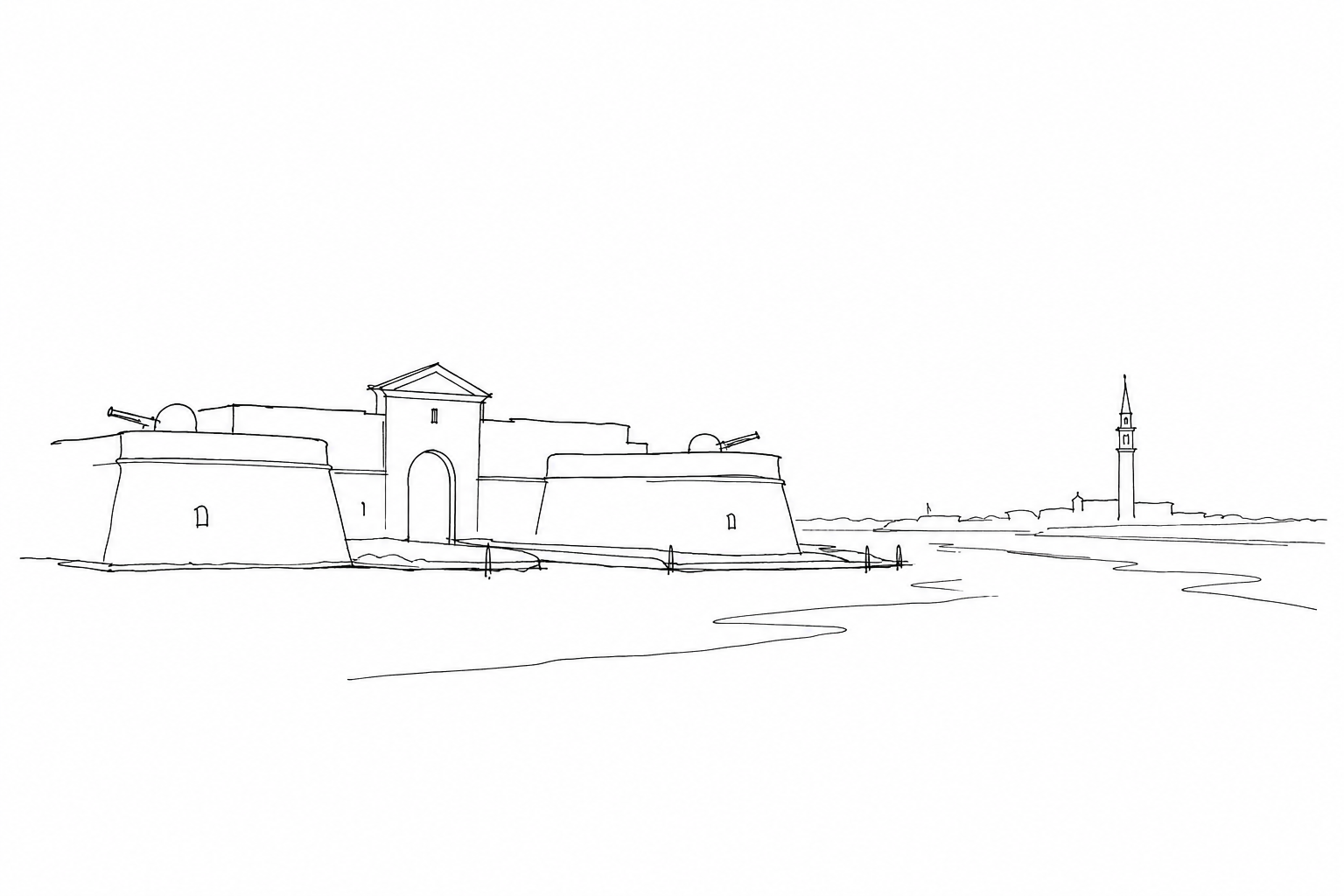 Illustration for Sant’Andrea and Sanmicheli’s fort: the military gate of the lagoon that controlled the sea