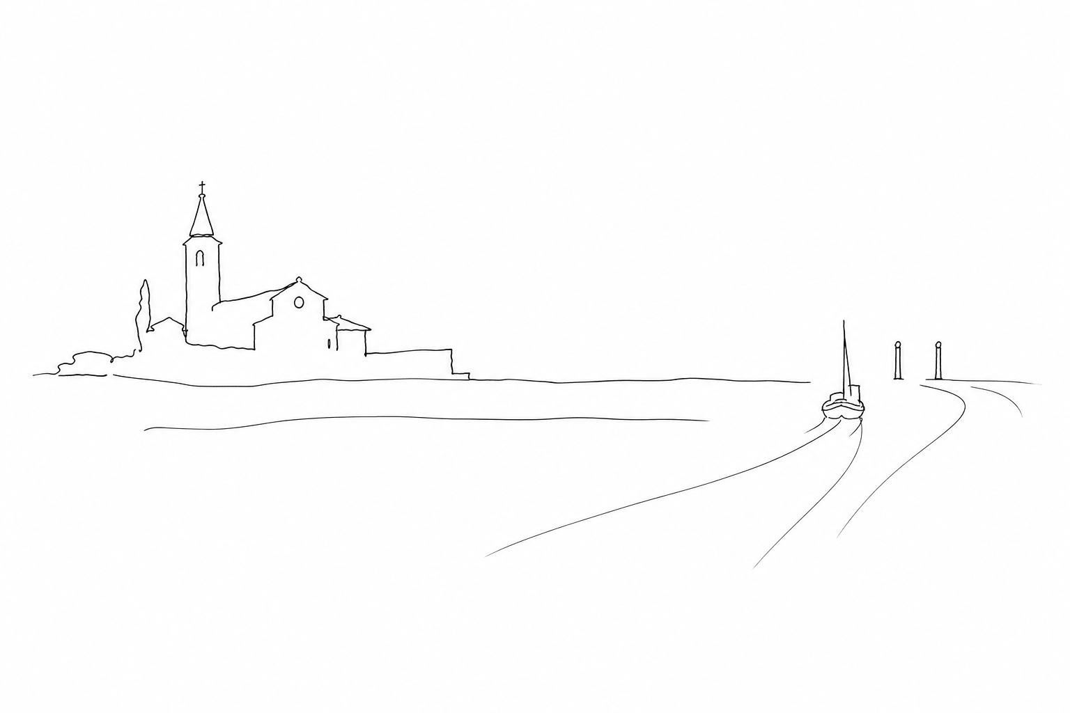 Illustration for San Nicolò del Lido: monks, departures by sea and the ceremonial side of the lagoon