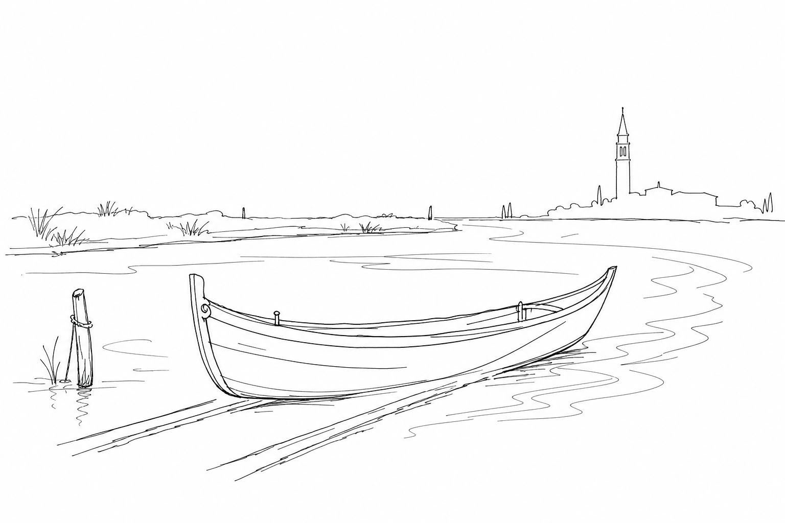 Illustration for The mascareta: small, agile and Venetian, long before the regatta photos