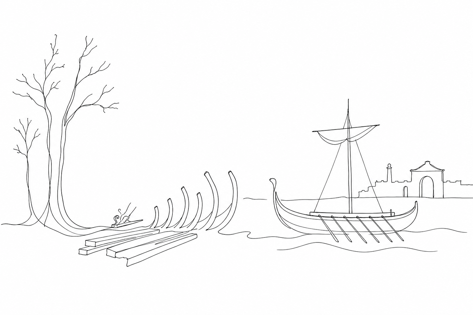 Illustration for The marangoni of the Arsenal: the wood artisans who built the strength of the Serenissima