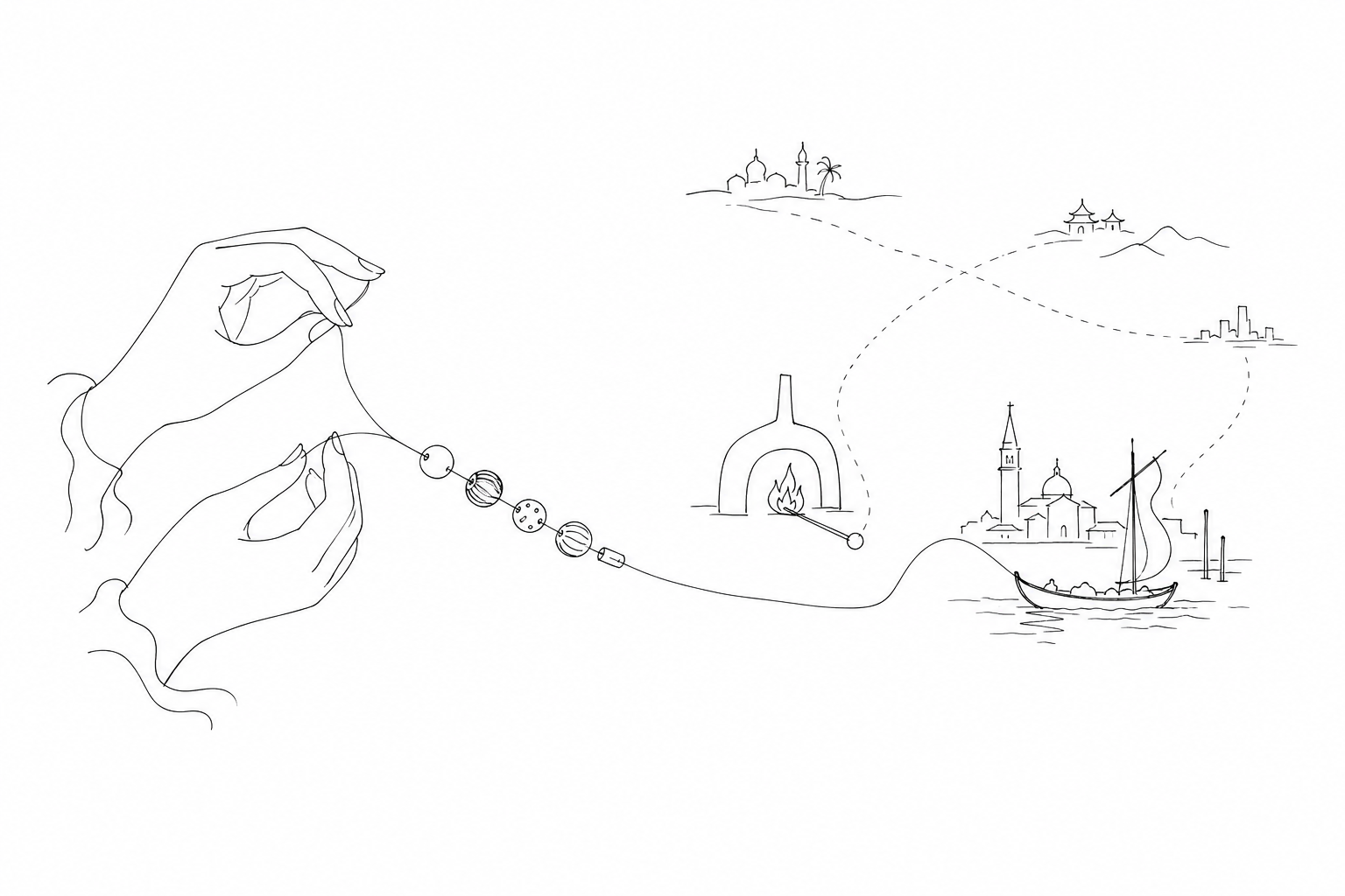 Illustration for Venetian impiraresse: the women who strung beads and kept an invisible trade alive
