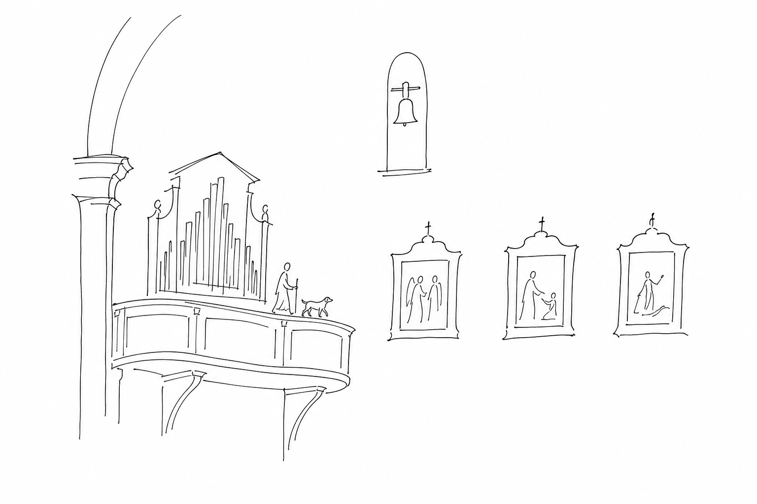 Illustration for Angelo Raffaele: Tobia, il cane e una chiesa di Dorsoduro dal tono quasi narrativo