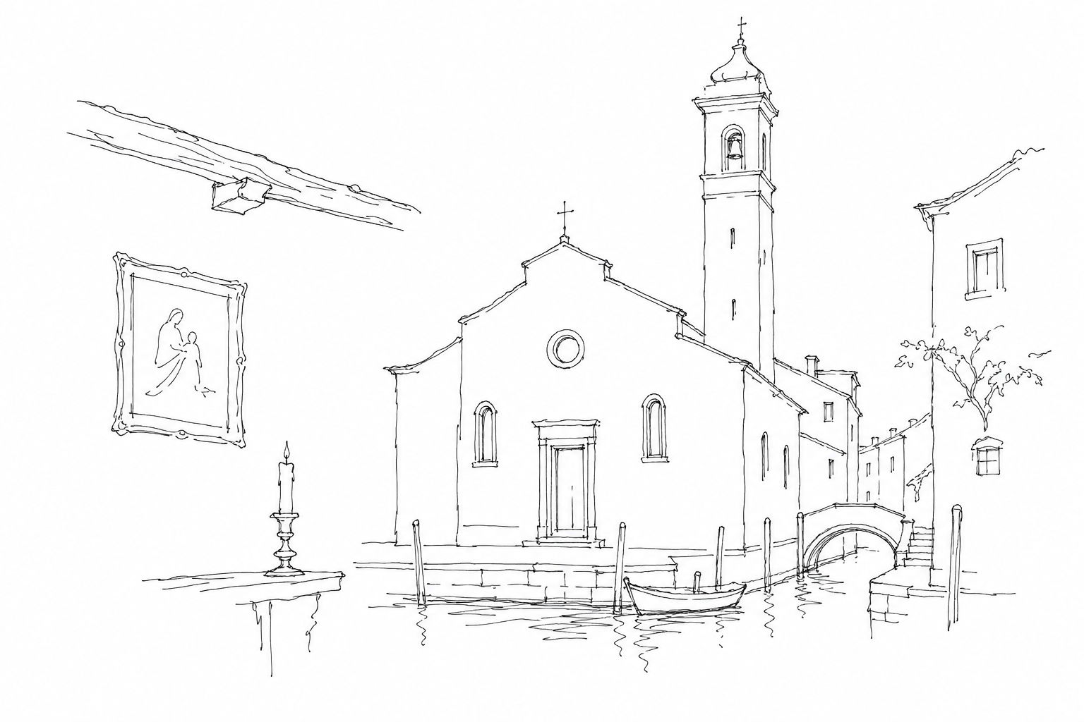 Illustration for San Nicolò dei Mendicoli: one of the oldest churches where Venice still seems like an outskirts