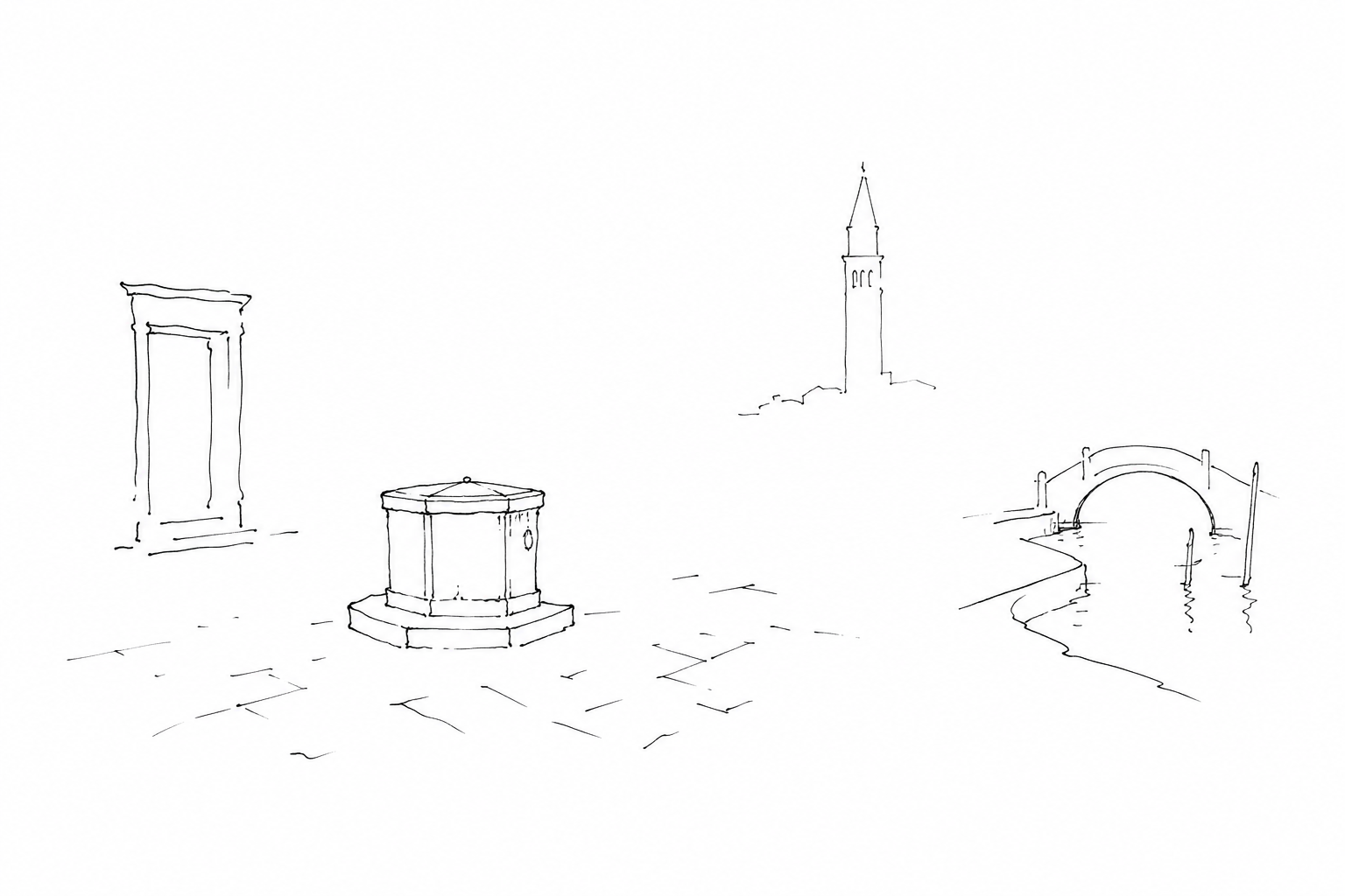 Illustration for Venetian caìgo: when fog changes the way of seeing calli, canals and bell towers