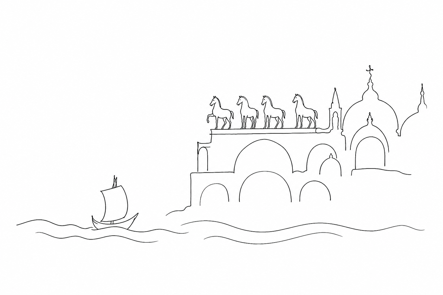 Illustration for I cavalli di San Marco: originali, copie e un viaggio lungo secoli sopra la basilica