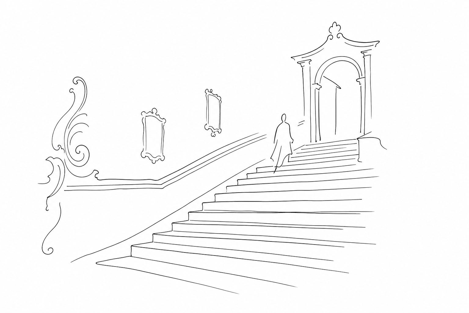 Illustration for The Golden Staircase of the Doge’s Palace: ascending toward power amid stucco and political control
