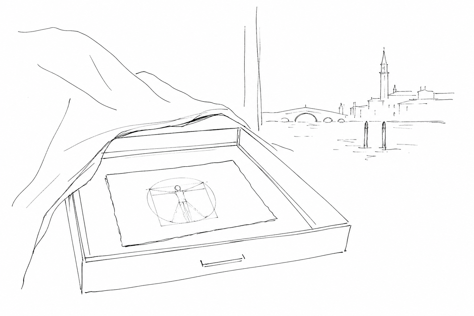 Illustration for L’Uomo Vitruviano a Venezia: perché il disegno di Leonardo non è sempre visibile