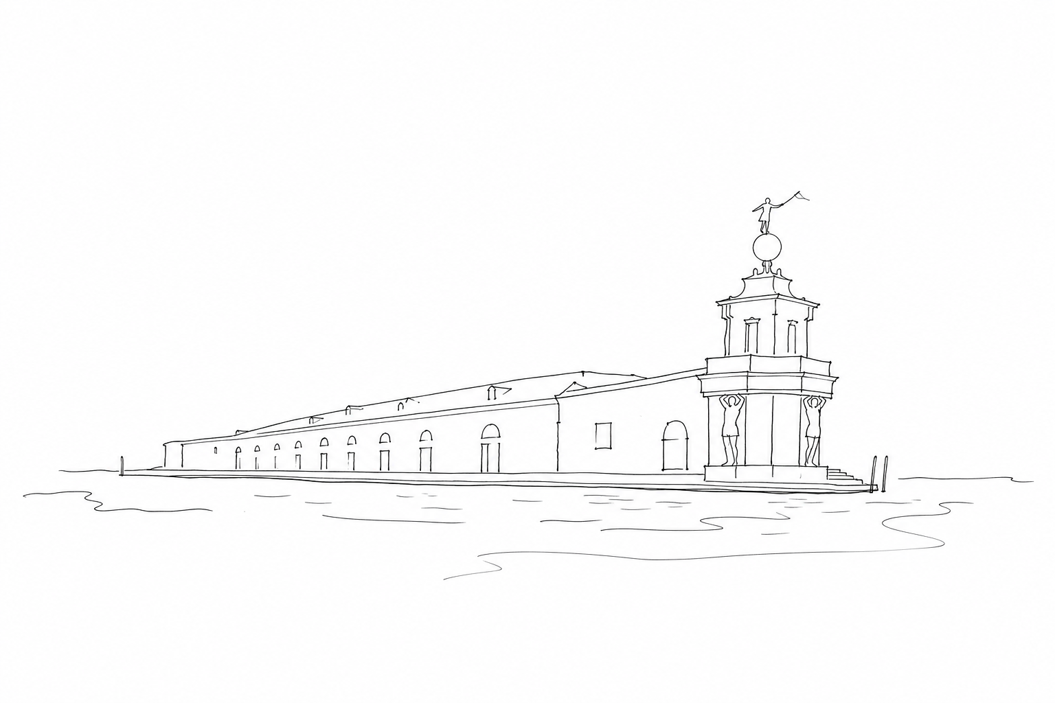 Illustration for Punta della Dogana: da controllo delle merci a porta dell’arte contemporanea