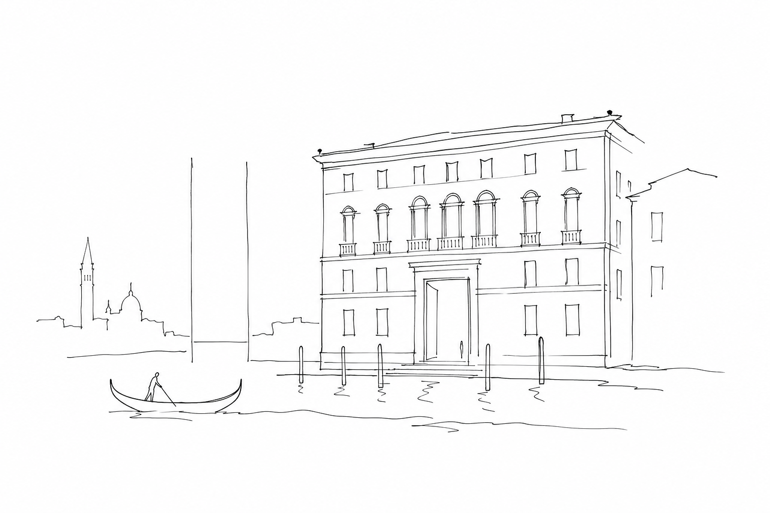 Illustration for Palazzo Grassi: il volto bianco del Canal Grande tra nobiltà veneziana e mostre contemporanee