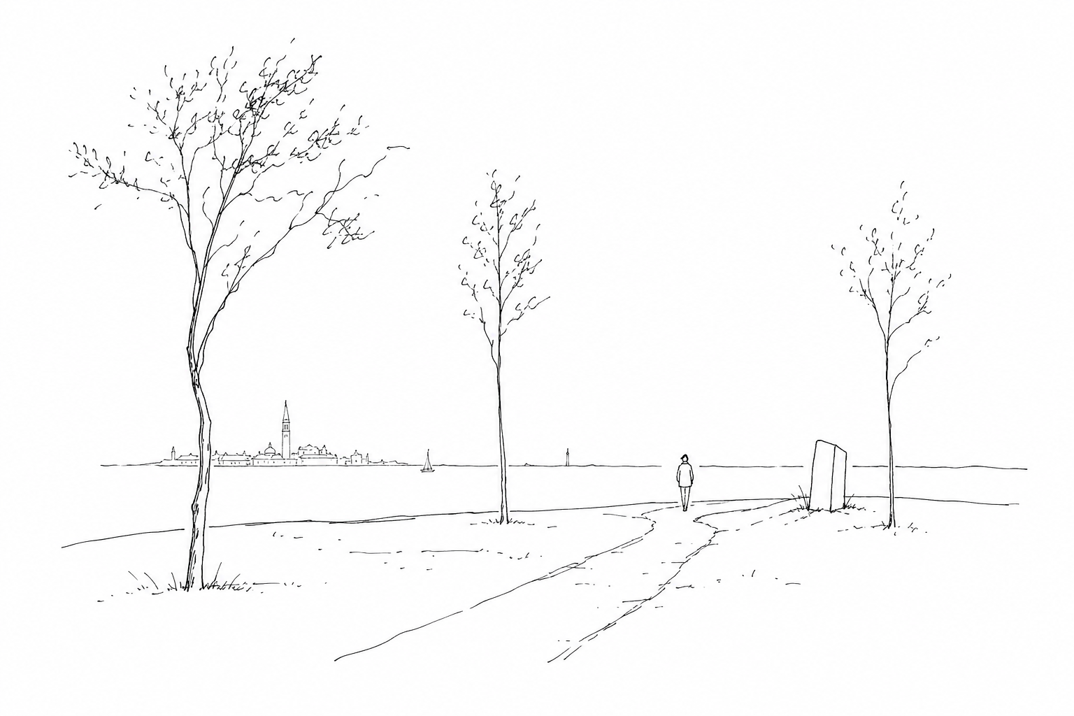 Illustration zu Parco delle Rimembranze: in Castello zwischen Bäumen, Erinnerung und offener Lagune spazieren