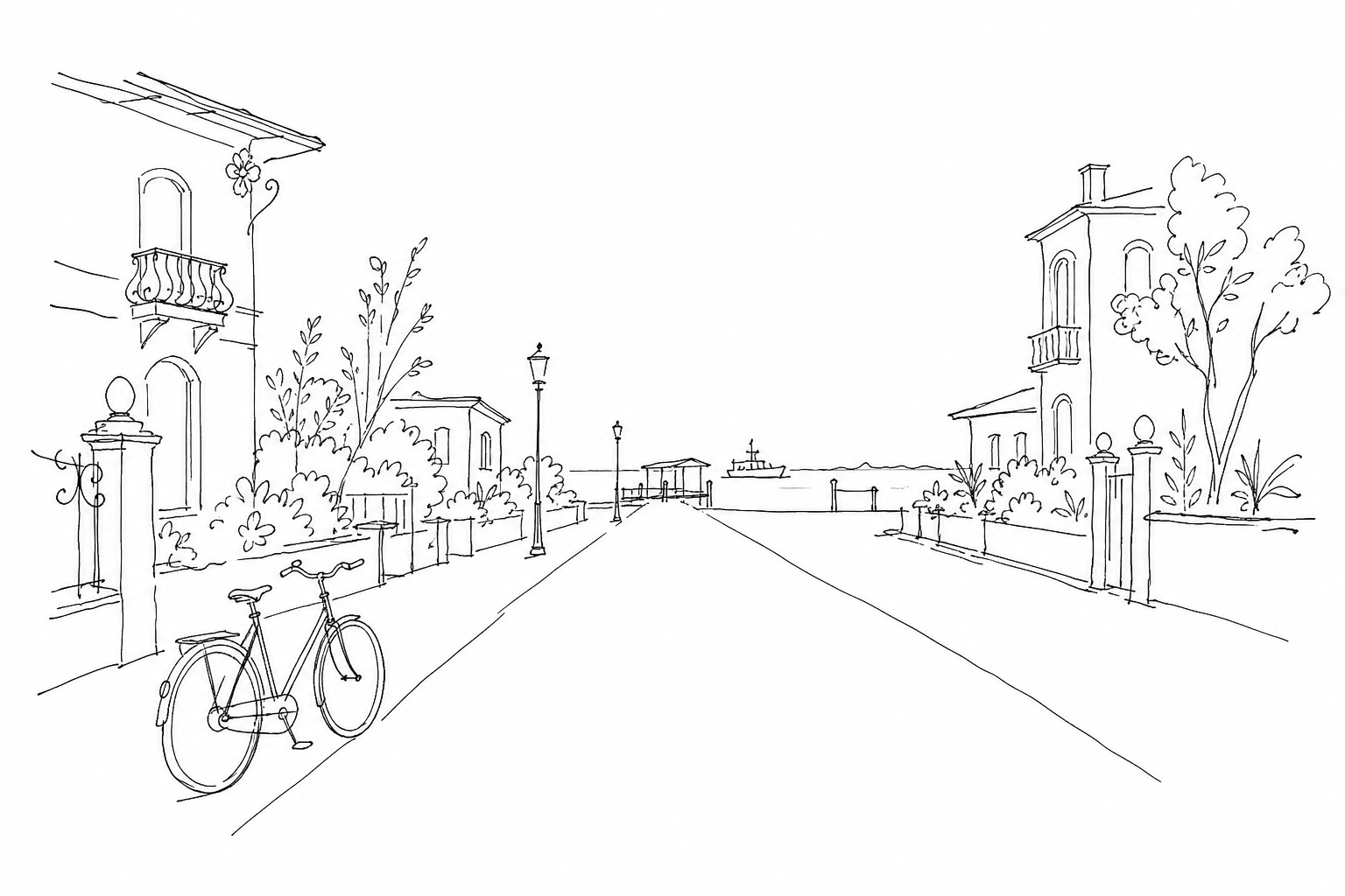 Illustration for The Lido by bicycle: Liberty-style villas, beaches and a Venice that runs in a straight line