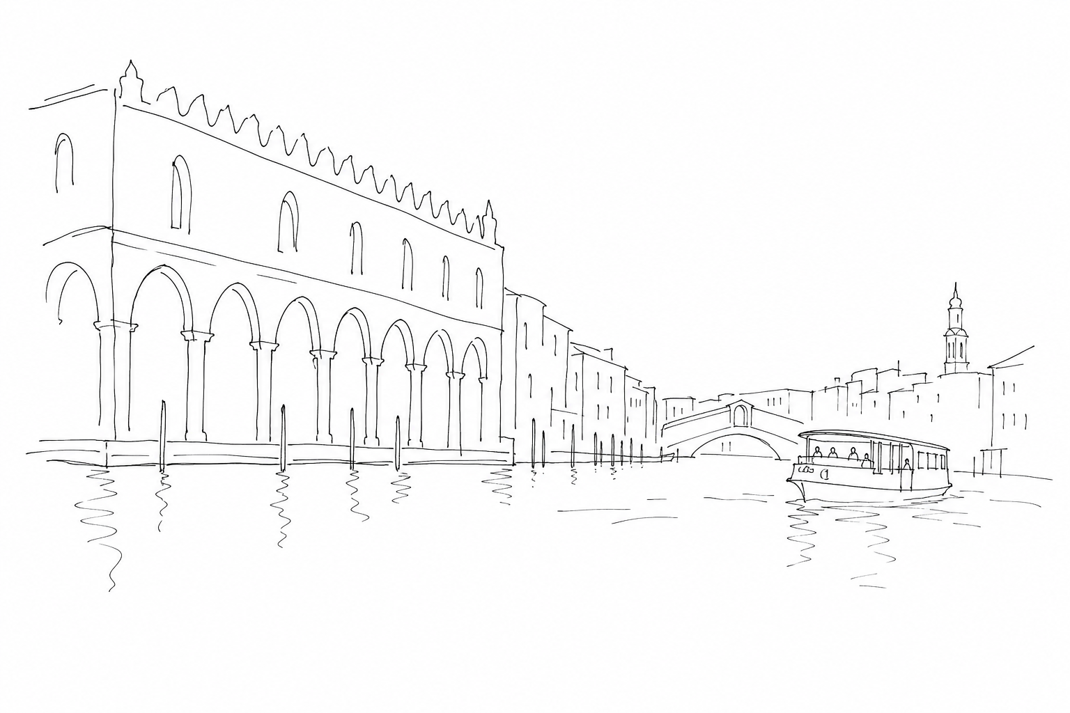 Illustration for Vaporetto line 1: crossing the Grand Canal like a slow museum on the water