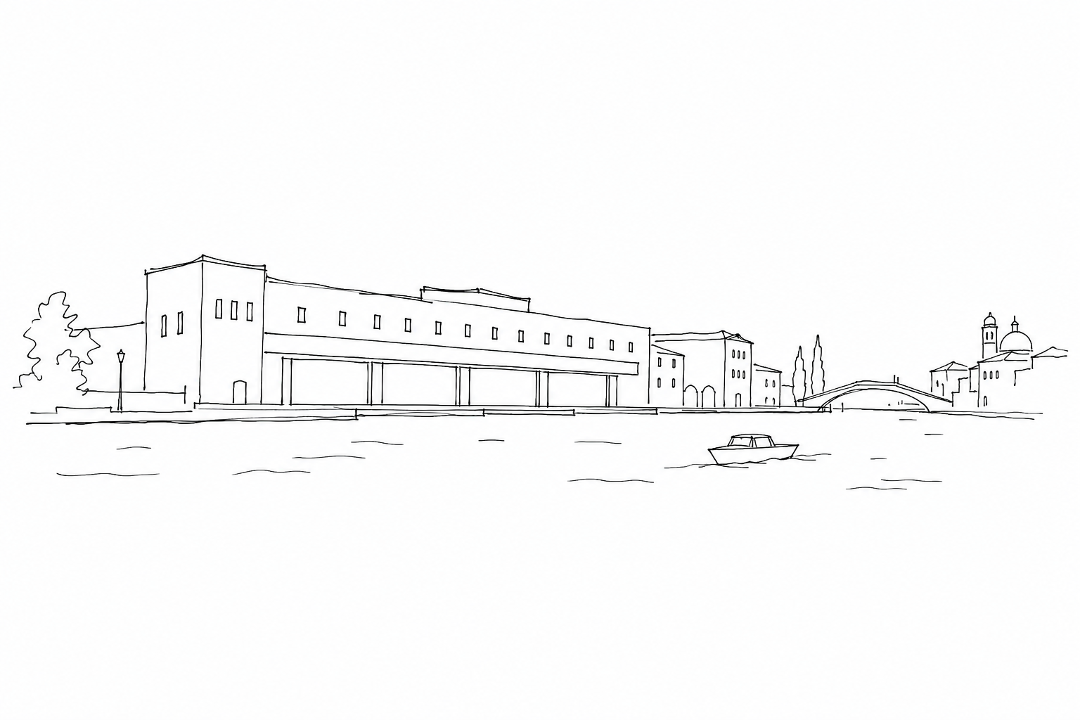 Santa Lucia e Canal Grande in disegno minimale