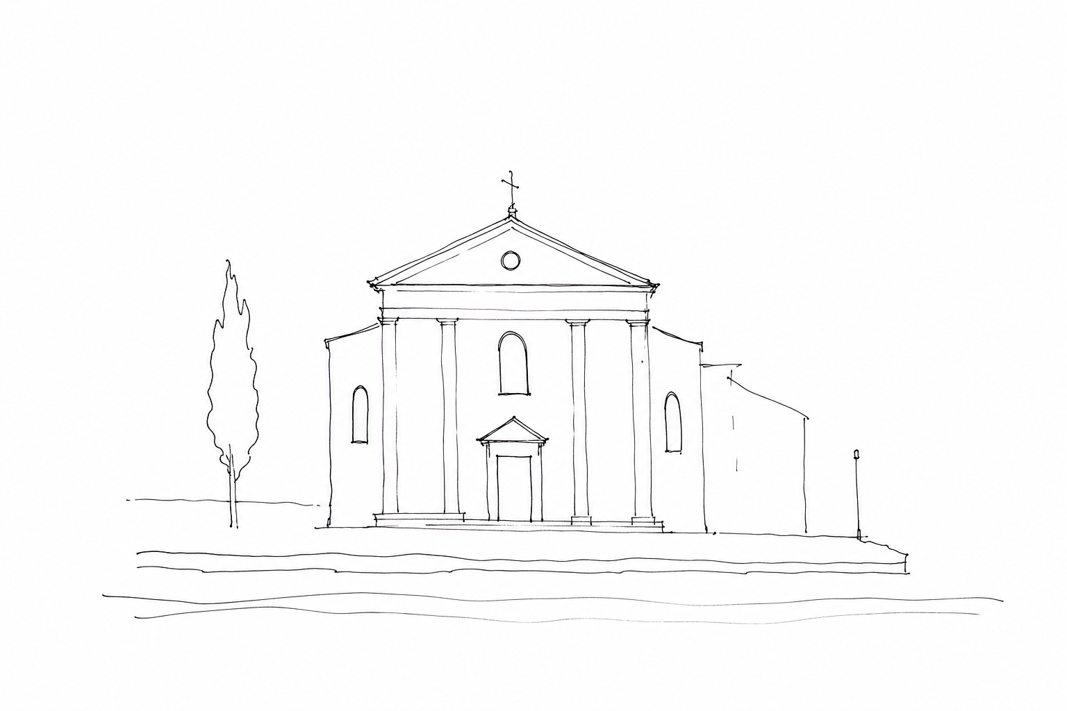 Profilo minimale di Santa Maria della Visitazione alle Zattere
