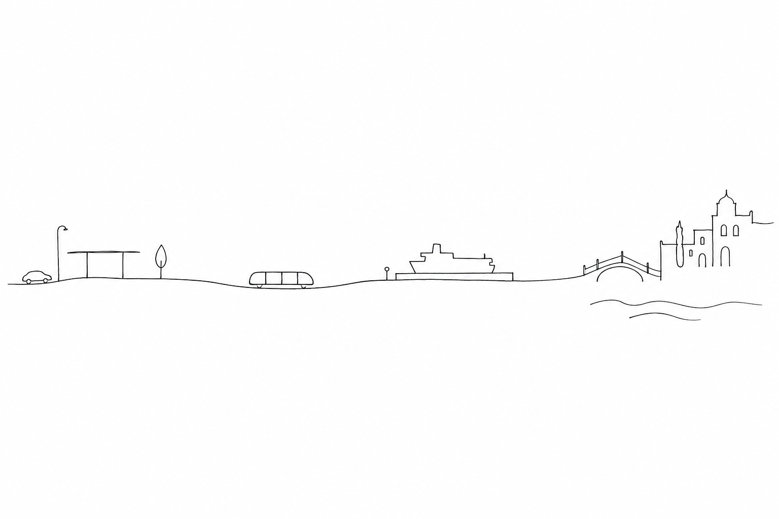Illustration for People Mover di Venezia: il tragitto minuscolo tra porto, parcheggi e Piazzale Roma