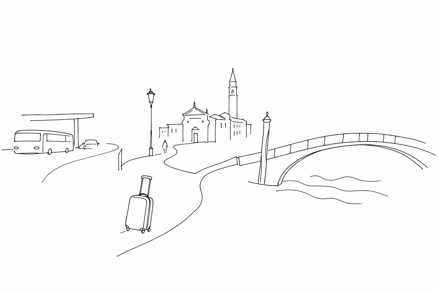Illustration for Venezia con il trolley: ponti, calli e piccoli errori da evitare quando si arriva