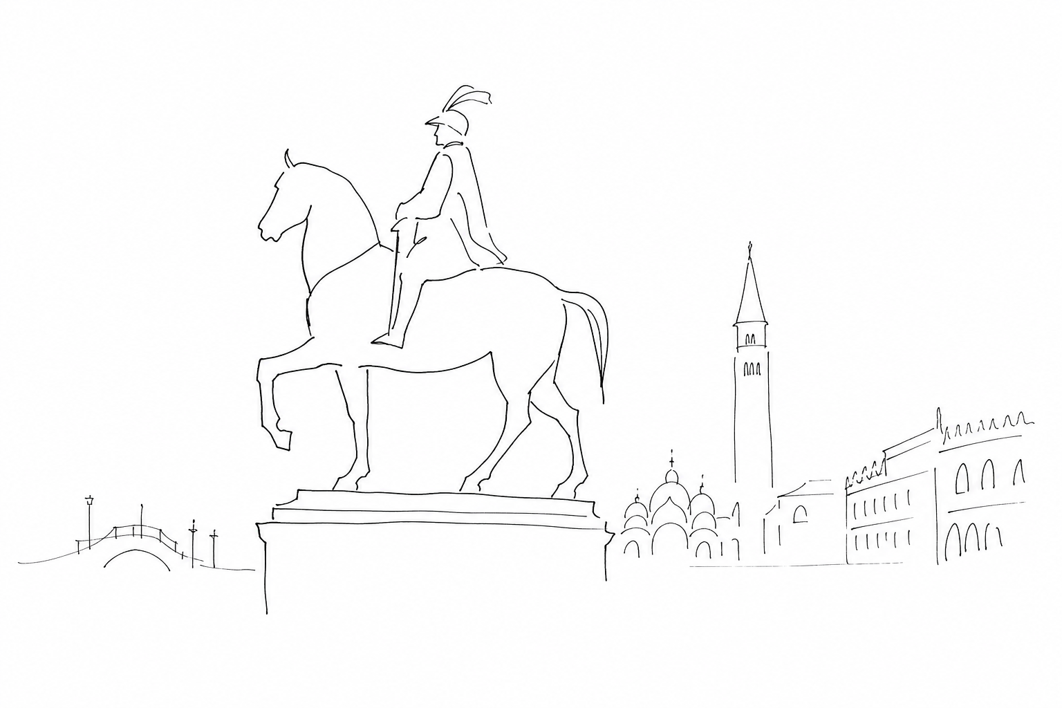 Illustration pour Le monument à Bartolomeo Colleoni : un cheval, un condottiere et une place hors de Saint-Marc