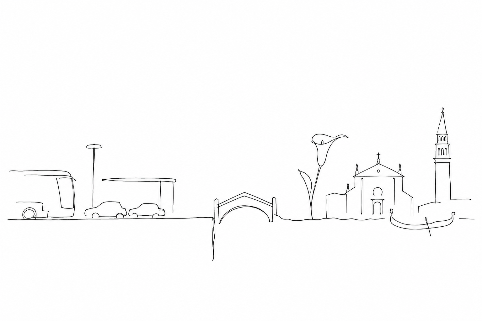 Illustration for Piazzale Roma: dove Venezia comincia davvero, proprio quando finiscono le auto