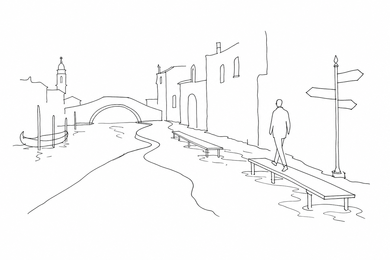 Illustration for Acqua alta per chi visita Venezia: cosa cambia davvero in una giornata di marea sostenuta