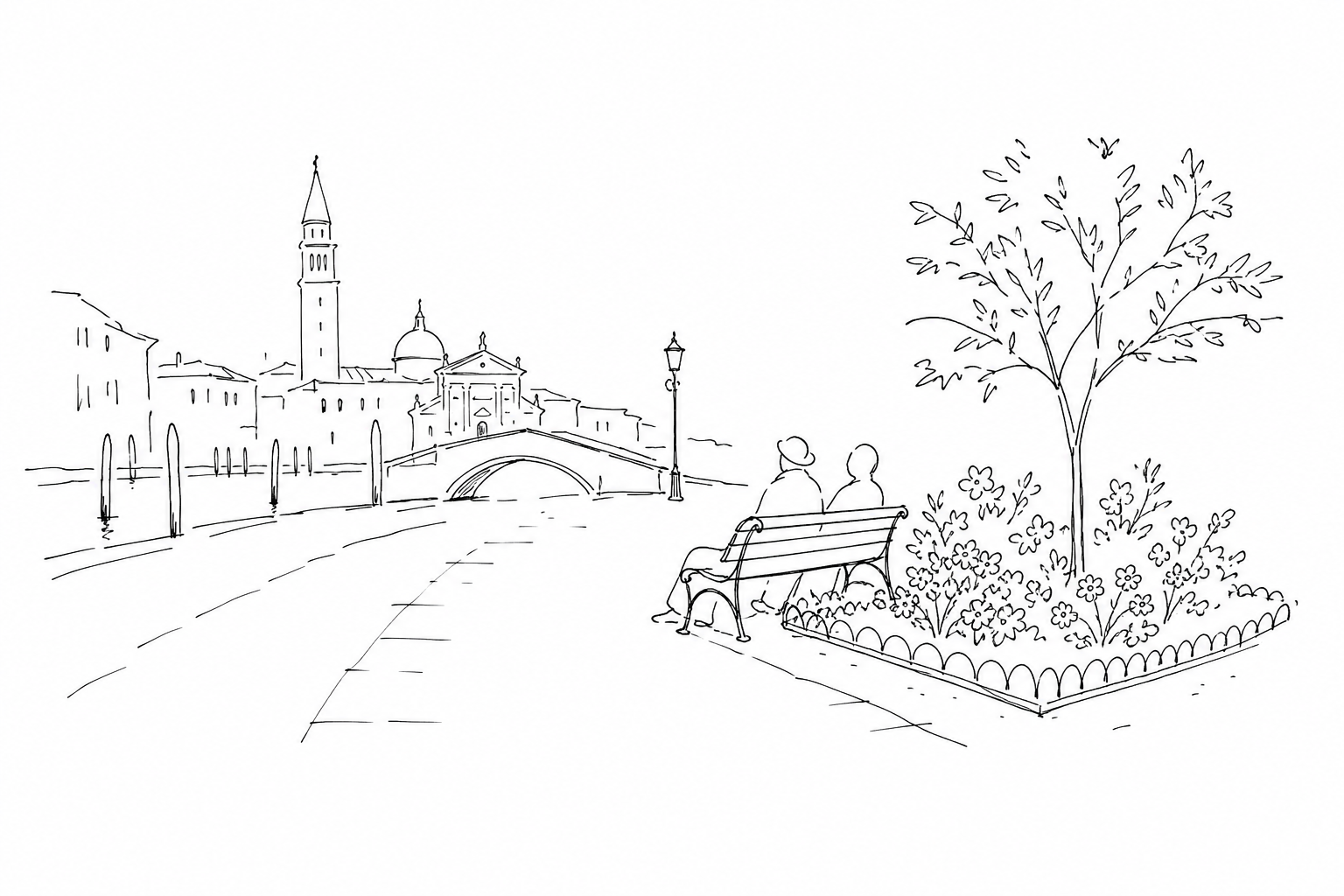 Illustration for Dove fermarsi a riposare a Venezia senza sedersi sui ponti: giardini, campi e pause intelligenti