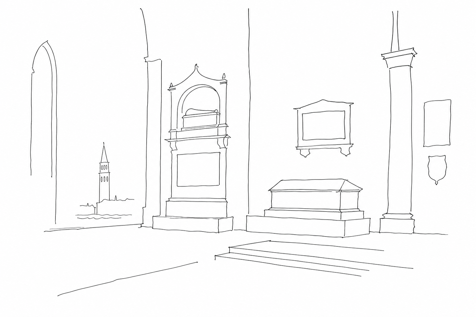 Illustration pour San Zanipolo : doges, monuments funéraires et une basilique qui semble raconter le pouvoir après la mort