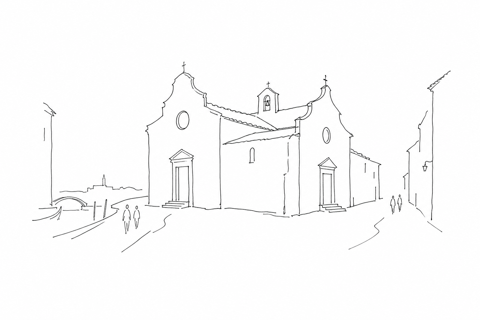 Illustration pour San Trovaso au-delà du squero : l’église double de Dorsoduro entre deux façades et deux entrées