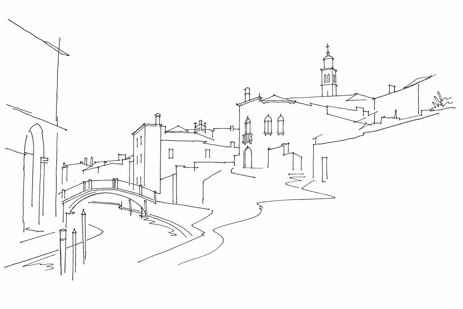 Illustration for Rio Marin: entrare a Venezia dalla stazione evitando subito la Strada Nova