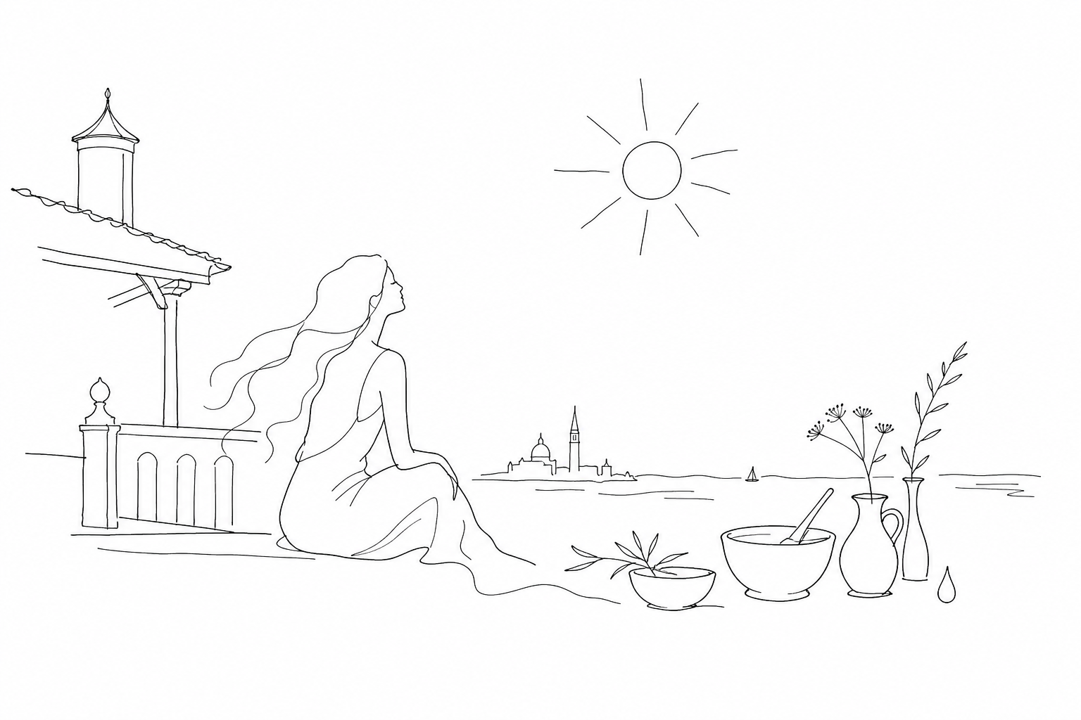 Illustration for Le altane veneziane e i capelli biondi delle donne: tra costume, sole e racconto popolare